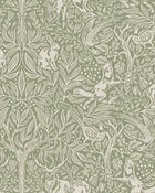 2046 Under the Elder Tree Light Green and Beige Icons Wallpaper by Boråstapeter