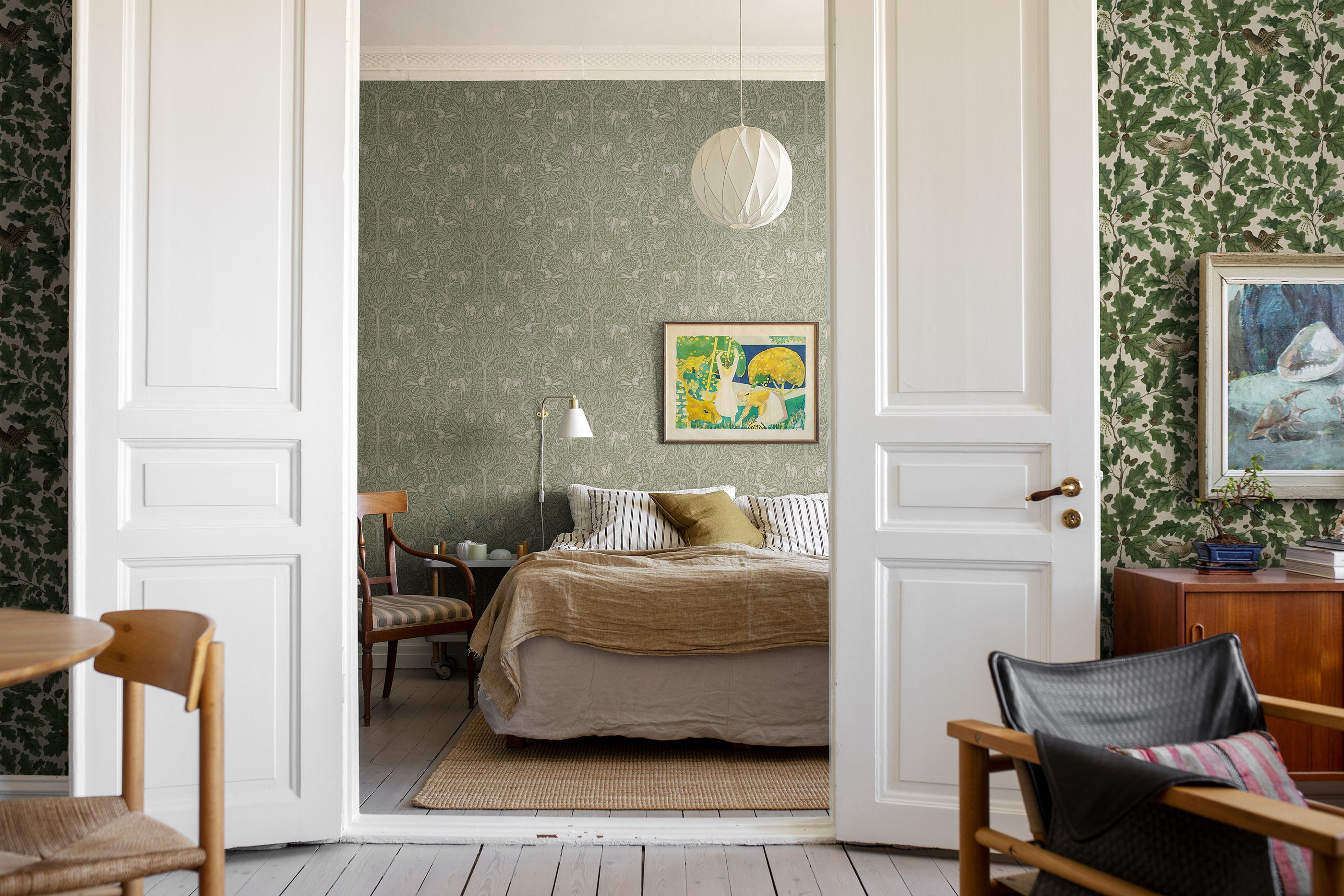 borastapeter green botanical wallpaper at wallpaper sales