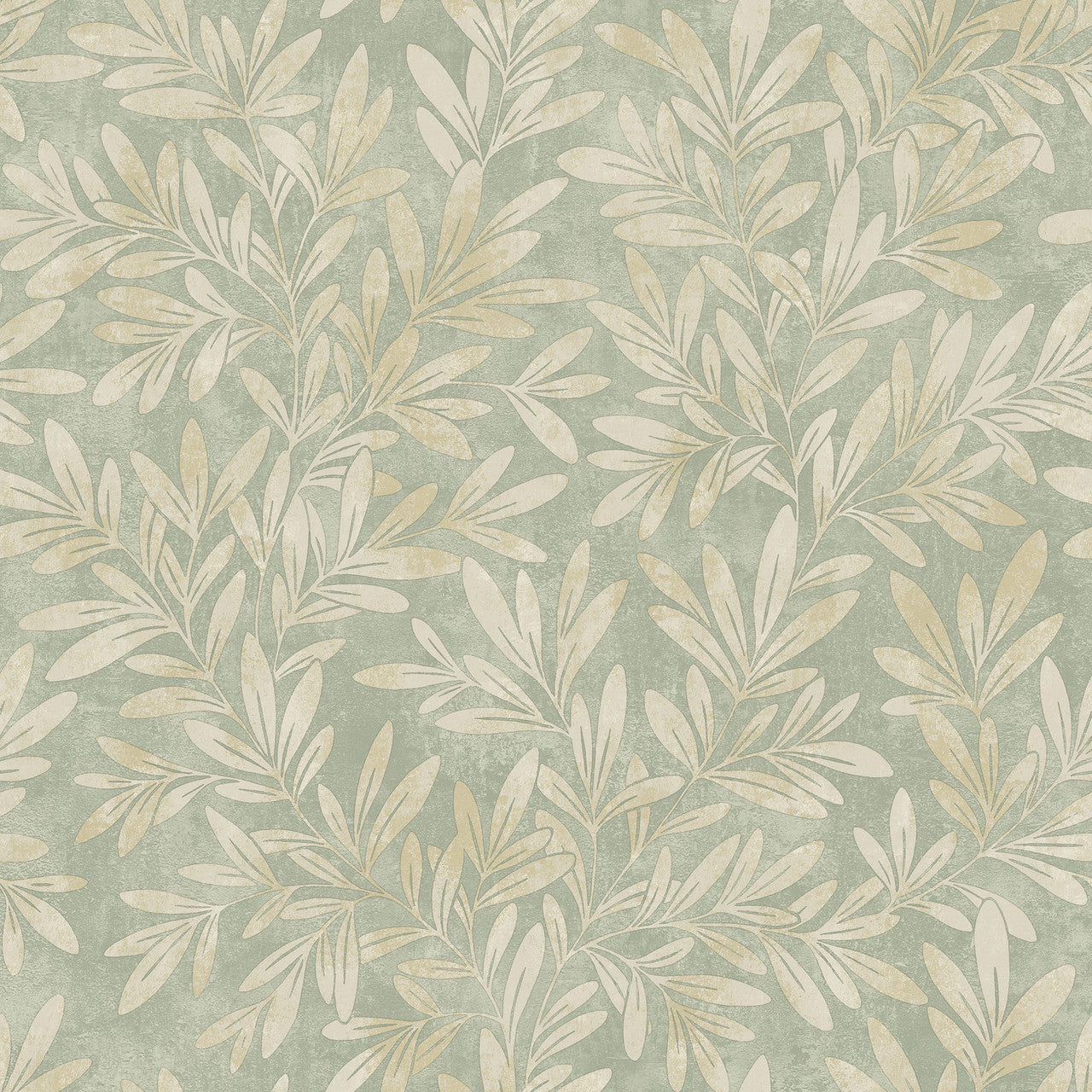 204803 Willow Trail Sage Wallpaper by Grandeco