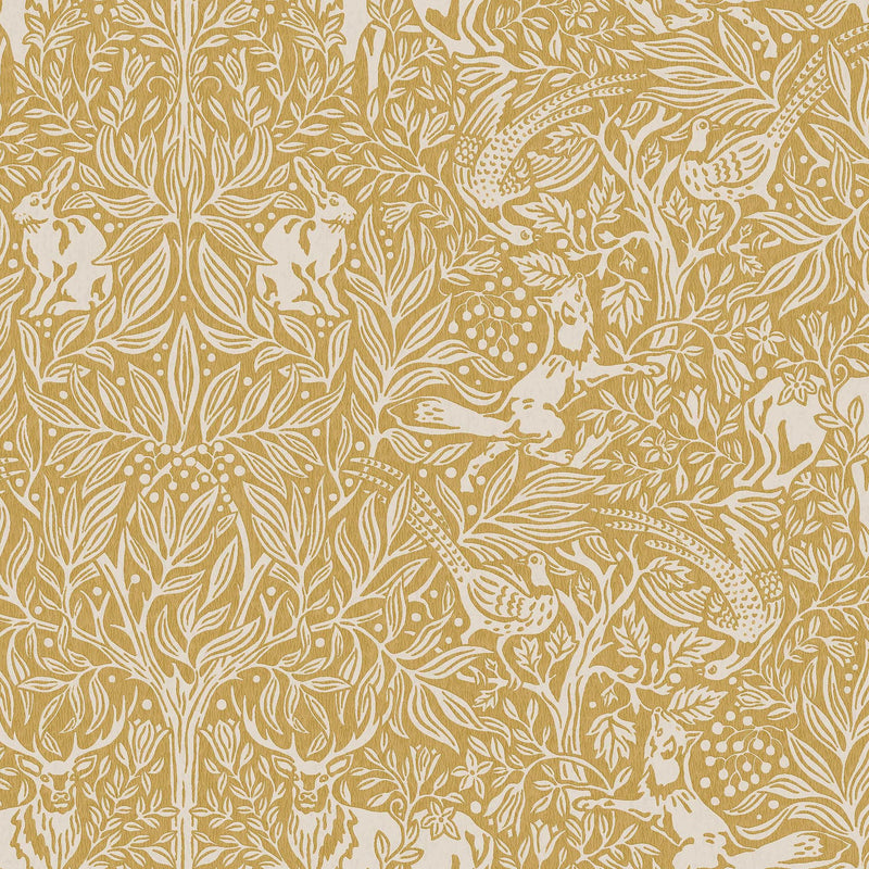 2048 Under the Elder Tree Yellow and Beige Wallpaper by Boråstapeter