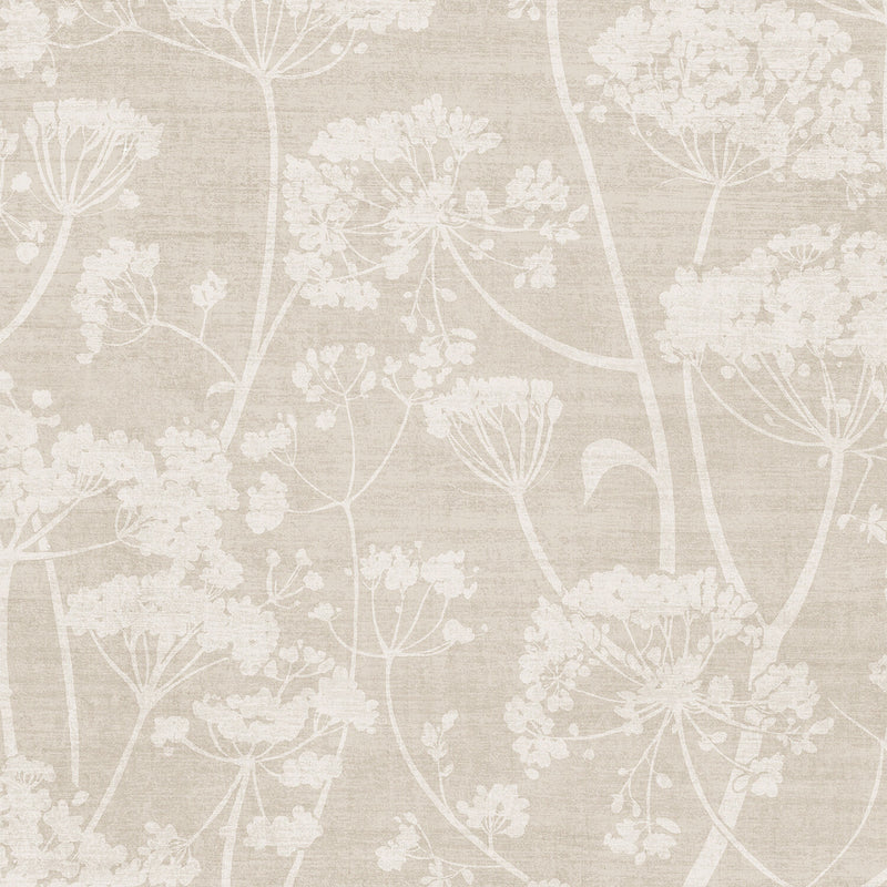204901 Cow Parsley Neutral Wallpaper by Grandeco