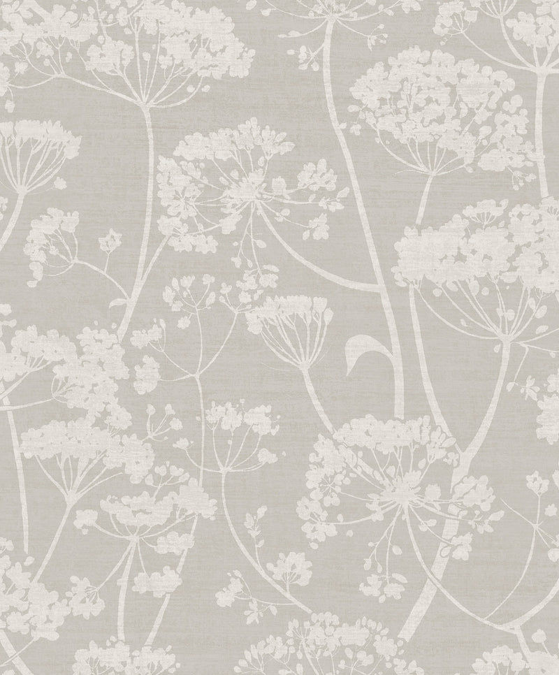 204902 Cow Parsley Grey Wallpaper by Grandeco
