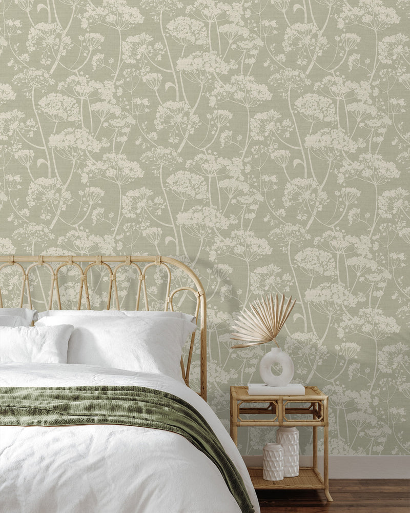 204903 Cow Parsley Sage Wallpaper by Grandeco