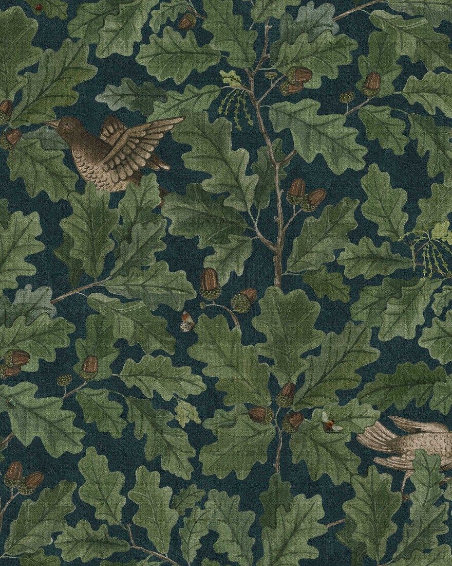 2050 In the Oak Multicoloured Icons Wallpaper by Boråstapeter