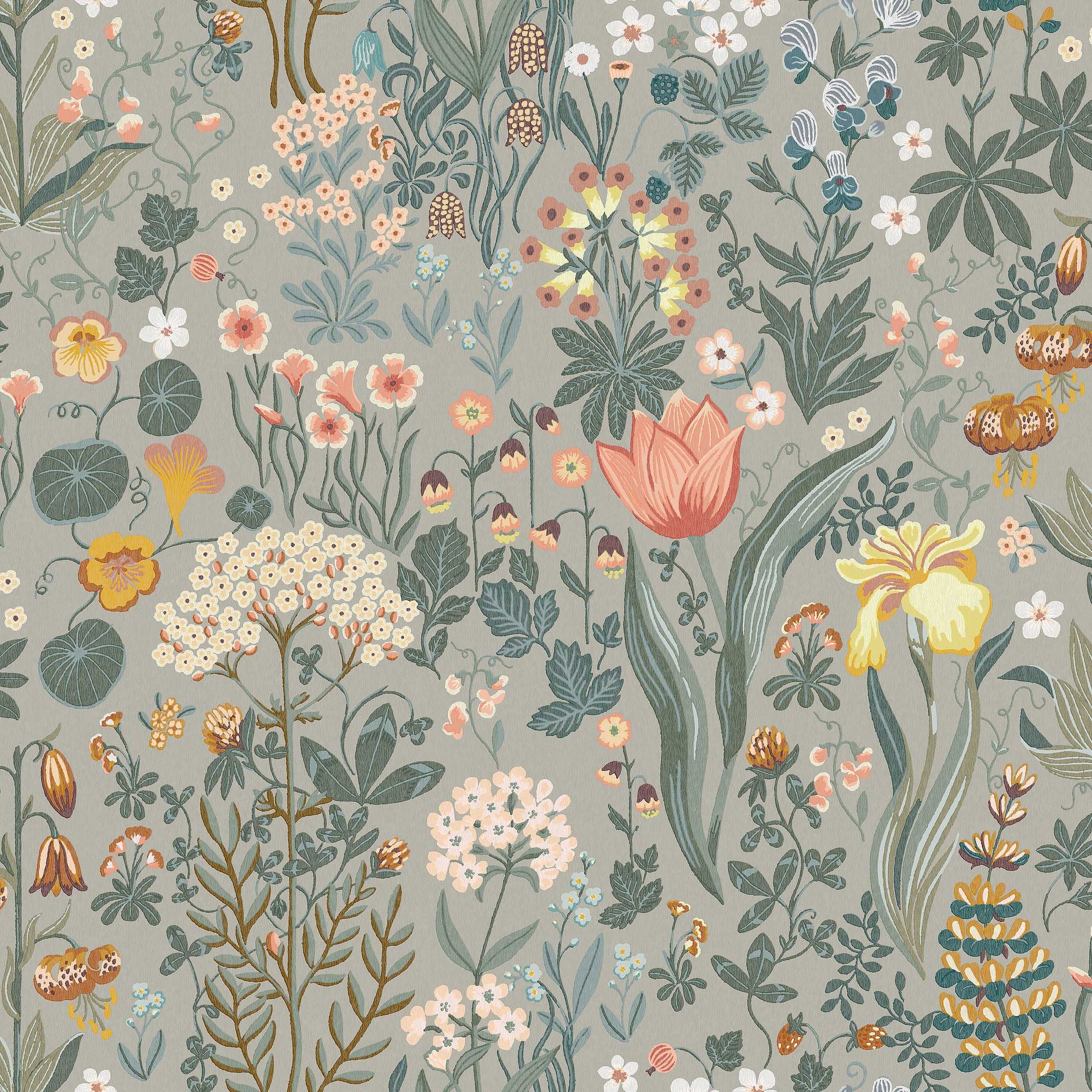 2054 Blomsterhav Multicoloured Icons Wallpaper by Boråstapeter