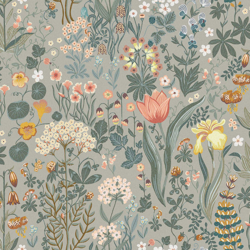 2054 Blomsterhav Multicoloured Icons Wallpaper by Boråstapeter