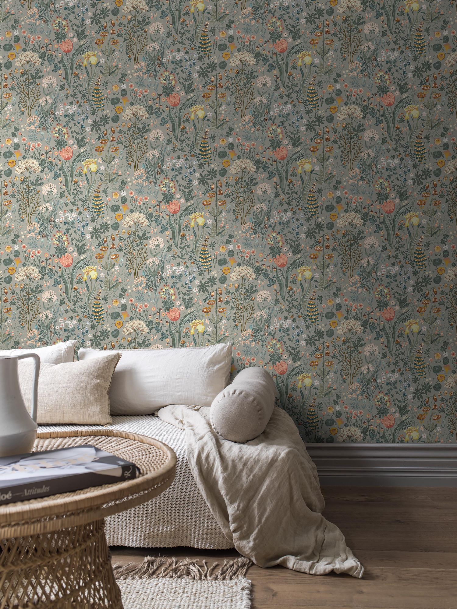 2054 Blomsterhav Multicoloured Icons Wallpaper by Boråstapeter