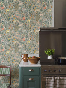 2054 Blomsterhav Multicoloured Icons Wallpaper by Boråstapeter