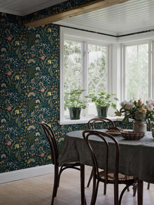 2055 Blomsterhav Multi and Blue Wallpaper by Boråstapeter