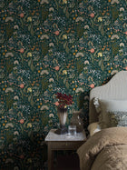 2055 Blomsterhav Multi and Blue Wallpaper by Boråstapeter