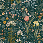 2055 Blomsterhav Multi and Blue Wallpaper by Boråstapeter