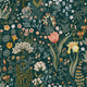 Blomsterhav Multi and Blue New Heritage Wallpaper by Boråstapeter