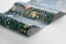 2055 Blomsterhav Multi and Blue Wallpaper by Boråstapeter