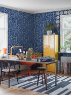 2072 My Secret Garden Light Blue and White Graphics Wallpaper by Boråstapeter