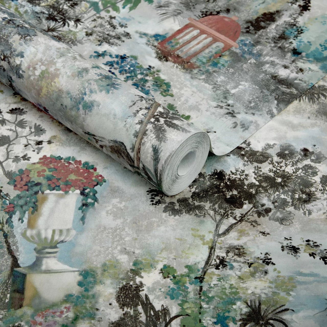 2109-153-04 Pavilion Fern Green Wallpaper By 1838 Wallcoverings