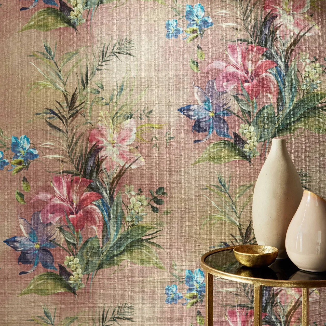 2109-154-01 Pavilion Lilliana Blush Pink Wallpaper By 1838 Wallcoverings