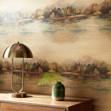 2109-155-01 Pavilion Lakeside Autumn Gold Wallpaper By 1838 Wallcoverings