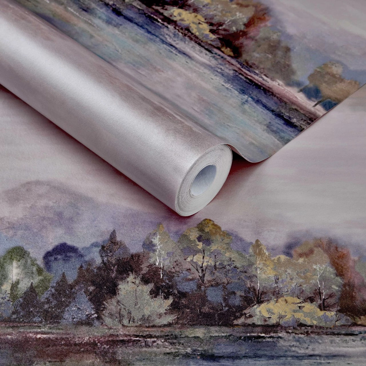 2109-155-03 Pavilion Lakeside Sunset Pink Wallpaper By 1838 Wallcoverings