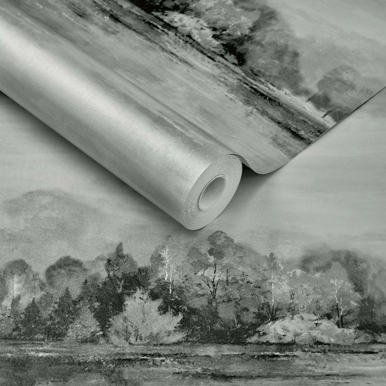 2109-155-04 Pavilion Lakeside Pewter Grey Wallpaper By 1838 Wallcoverings