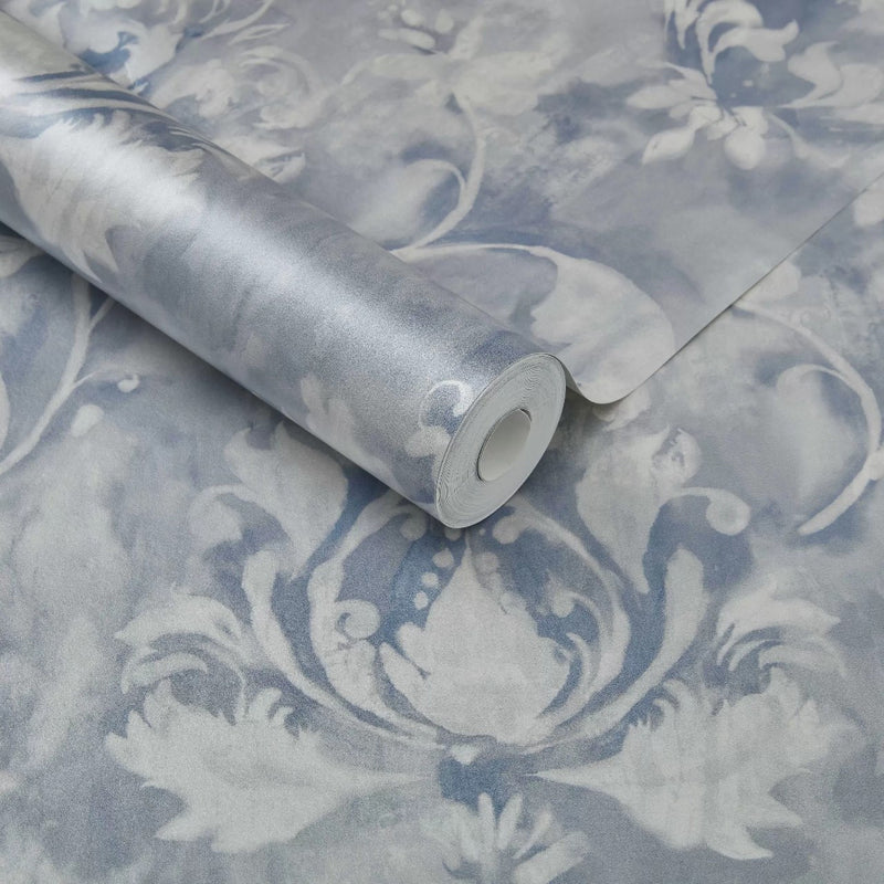 2109-156-01 Pavilion Ornamenta Pewter Grey Wallpaper By 1838 Wallcoverings