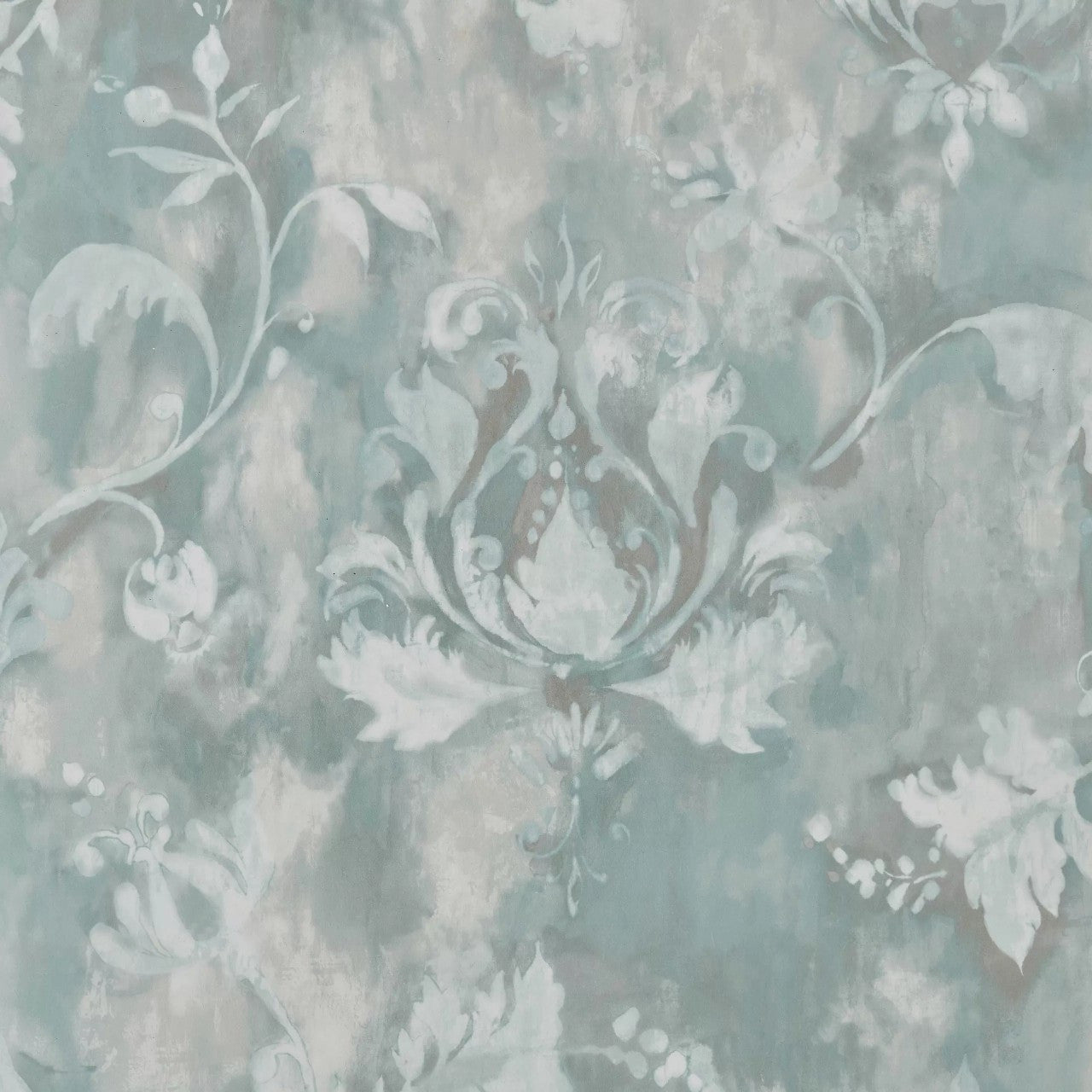2109-156-03 Pavilion Ornamenta Aqua Green Wallpaper By 1838 Wallcoverings