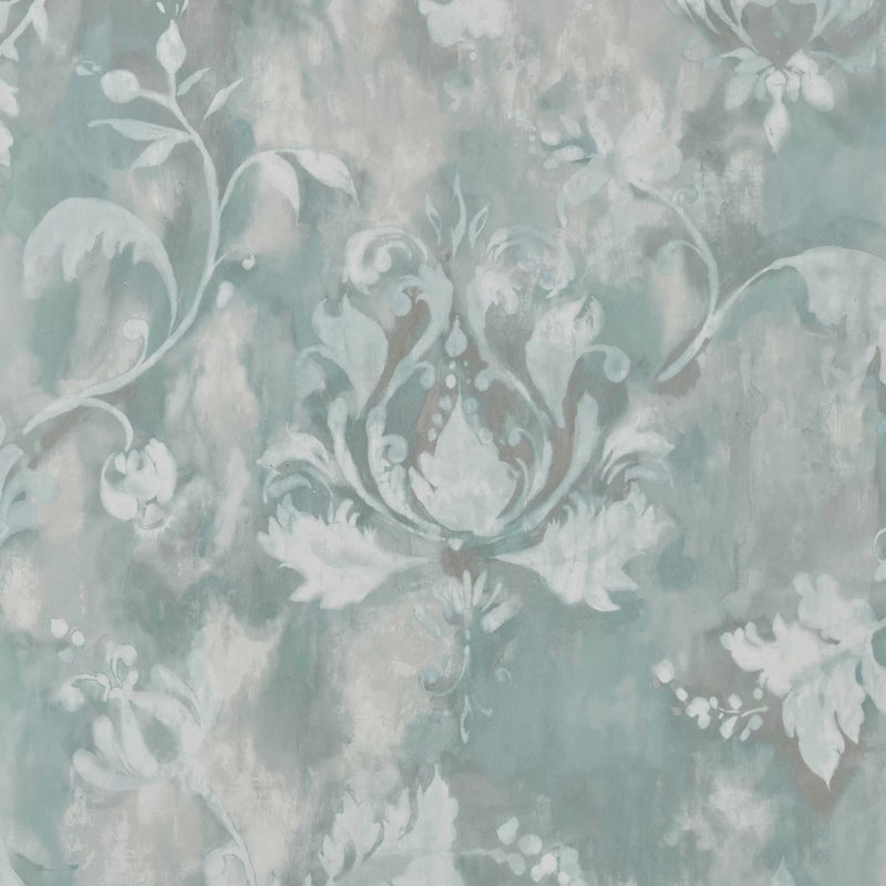 2109-156-03 Pavilion Ornamenta Aqua Green Wallpaper By 1838 Wallcoverings