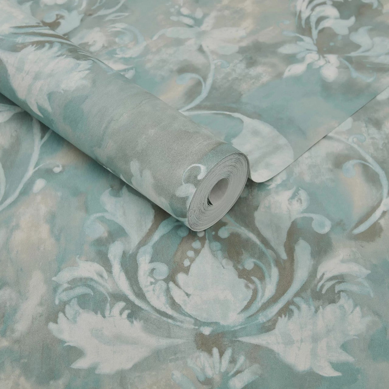 2109-156-03 Pavilion Ornamenta Aqua Green Wallpaper By 1838 Wallcoverings