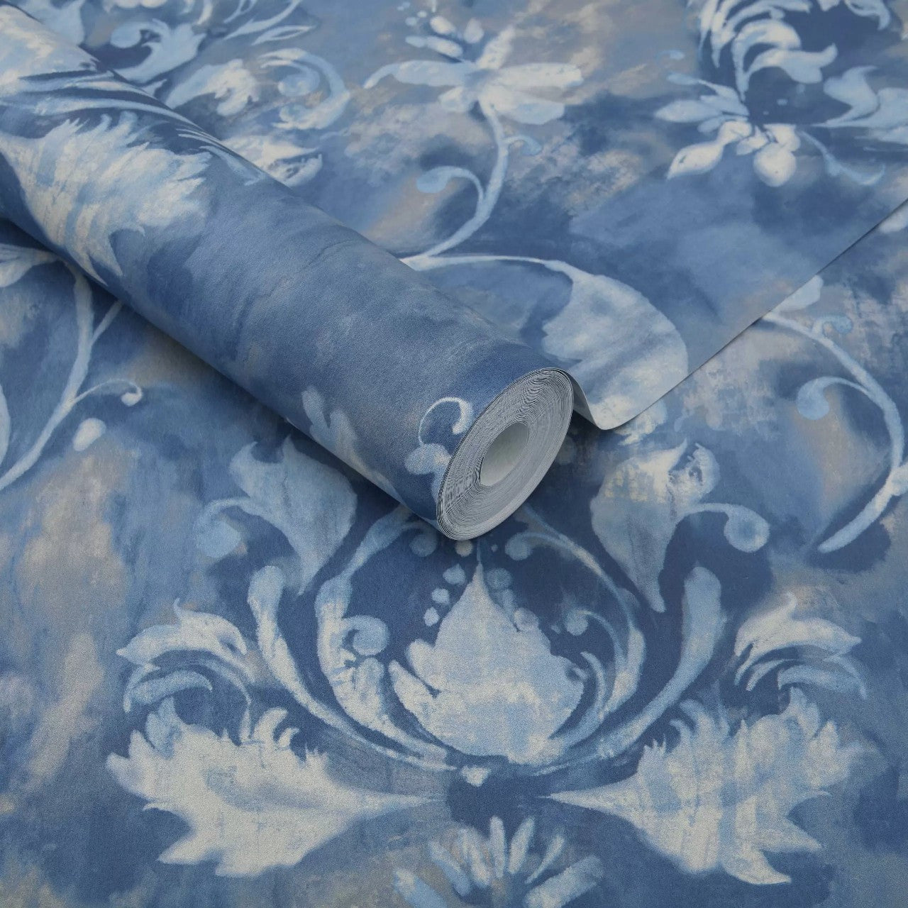 2109-156-04 Pavilion Ornamenta Indigo Blue Wallpaper By 1838 Wallcoverings