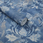 2109-156-04 Pavilion Ornamenta Indigo Blue Wallpaper By 1838 Wallcoverings