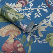2109-157-04 Pavilion Bird Sonnet Royal Blue Wallpaper By 1838 Wallcoverings
