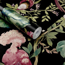 2109-157-05 Pavilion Bird Sonnet Jet Black Wallpaper By 1838 Wallcoverings