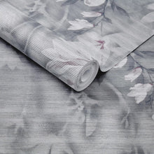 2109-158-01 Pavilion Trailing Magnolia Mist Grey Wallpaper By 1838 Wallcoverings