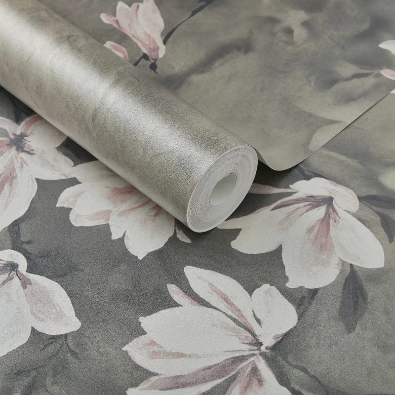 2109-158-04 Pavilion Trailing Magnolia Burnished Gold Wallpaper By 1838 Wallcoverings