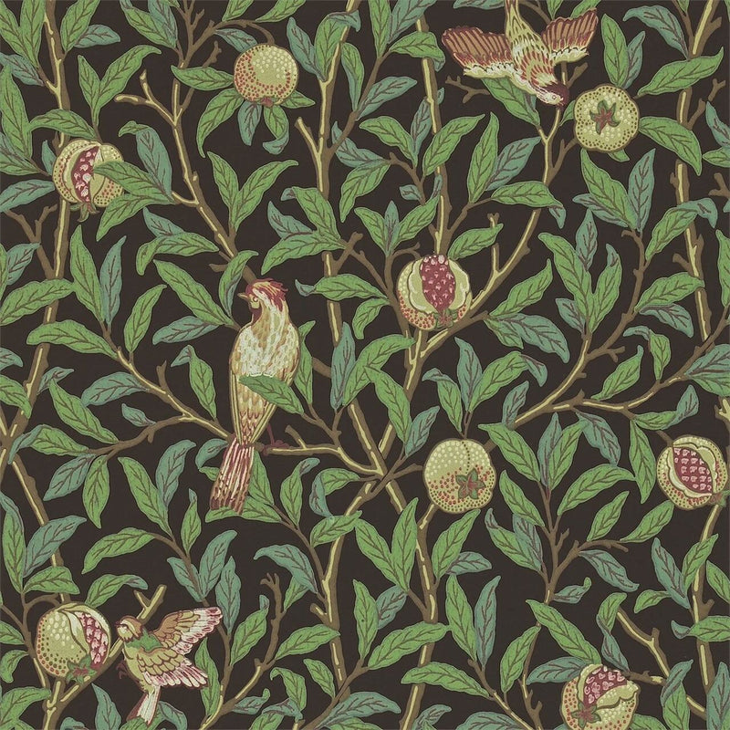 212537 ( DARW212537 ) Bird & Pomegranate Archive II Wallpaper by Morris & Co