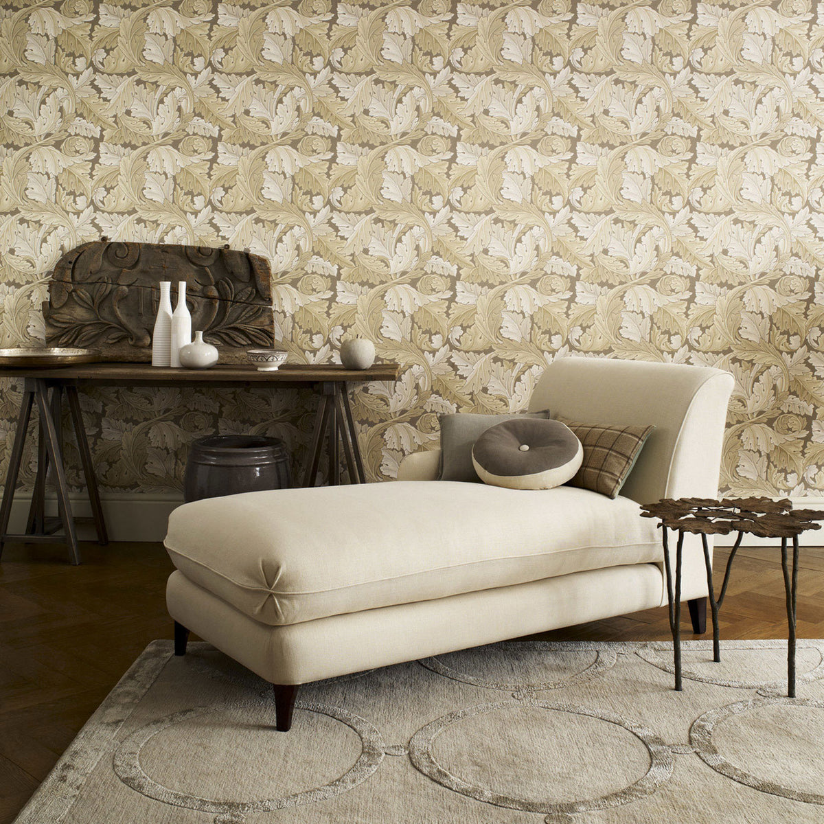 Acanthus Chalk Wallpaper by Morris & Co