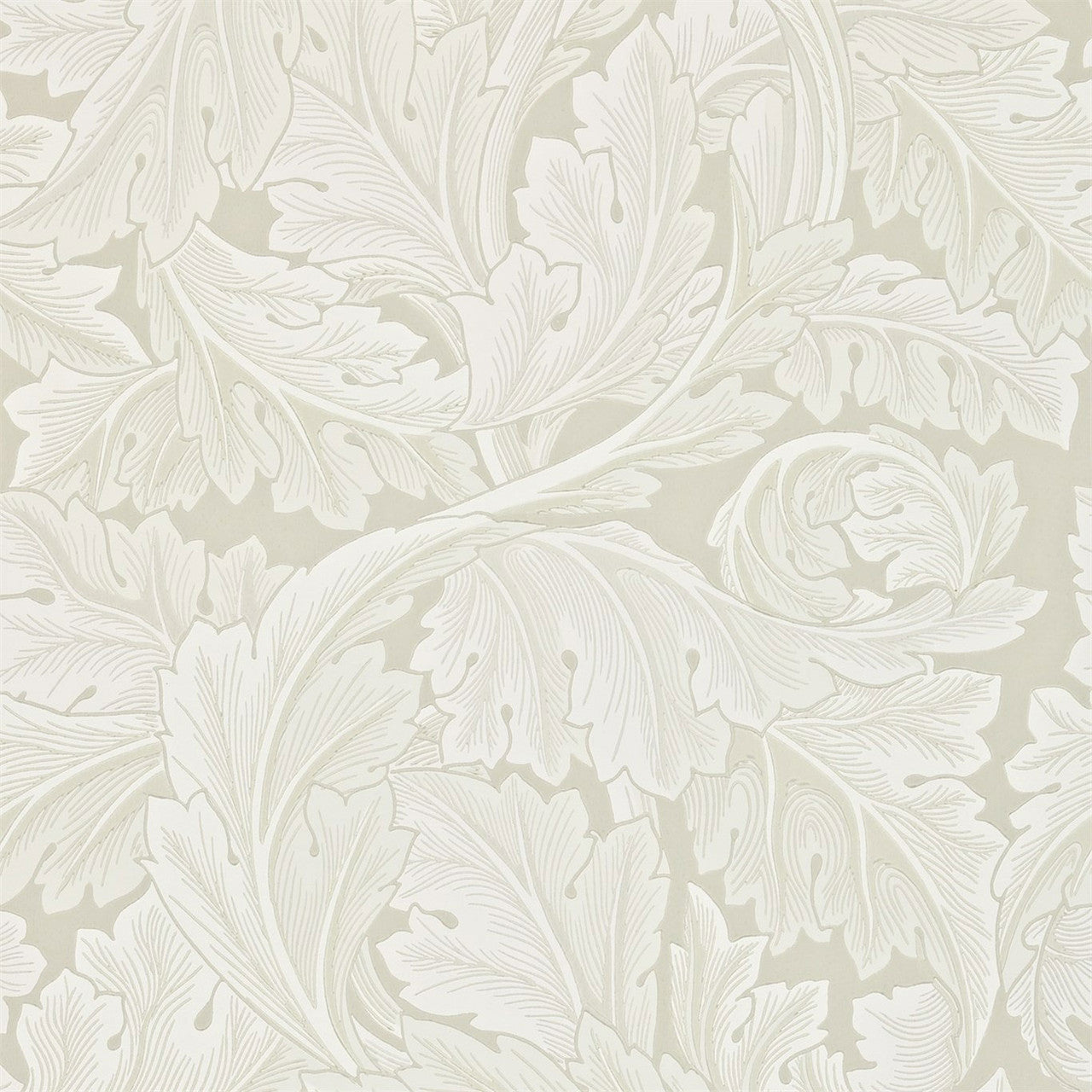 212554 Acanthus Morris & Friends Chalk Wallpaper by Morris & Co