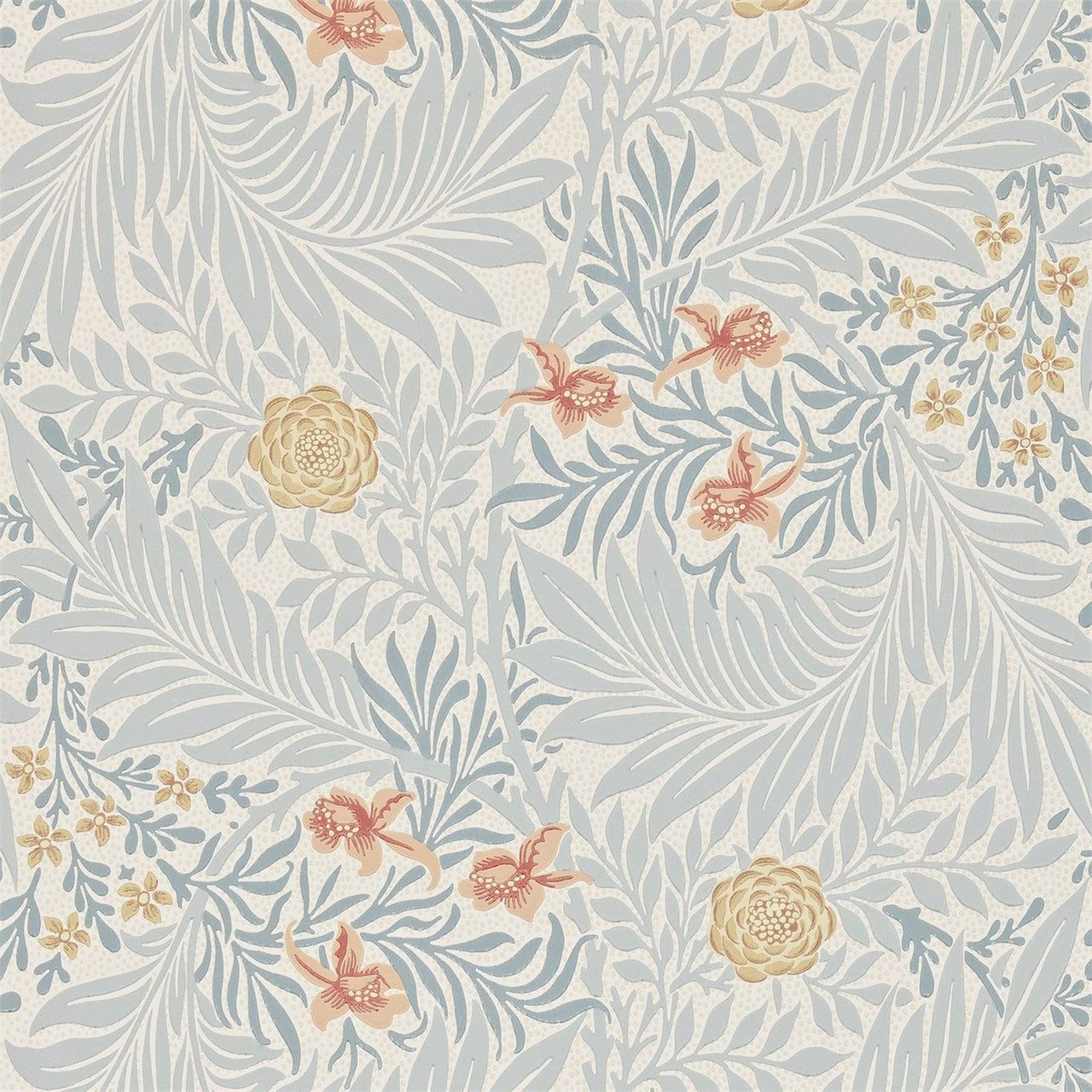 212556 Larkspur Morris & Friends Slate & Russet Wallpaper by Morris & Co