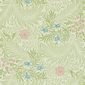 Larkspur Green and Coral Wallpaper by Morris & Co