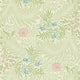 Larkspur Morris & Friends Green & Coral Wallpaper by Morris & Co
