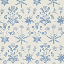 212561 Daisy Morris & Friends Blue & Ivory Wallpaper by Morris & Co