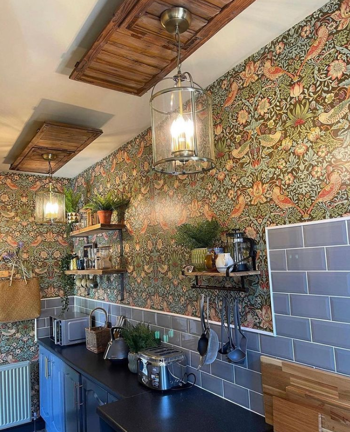 216477 Strawberry Thief The Craftsman Wallpaper By Morris & Co