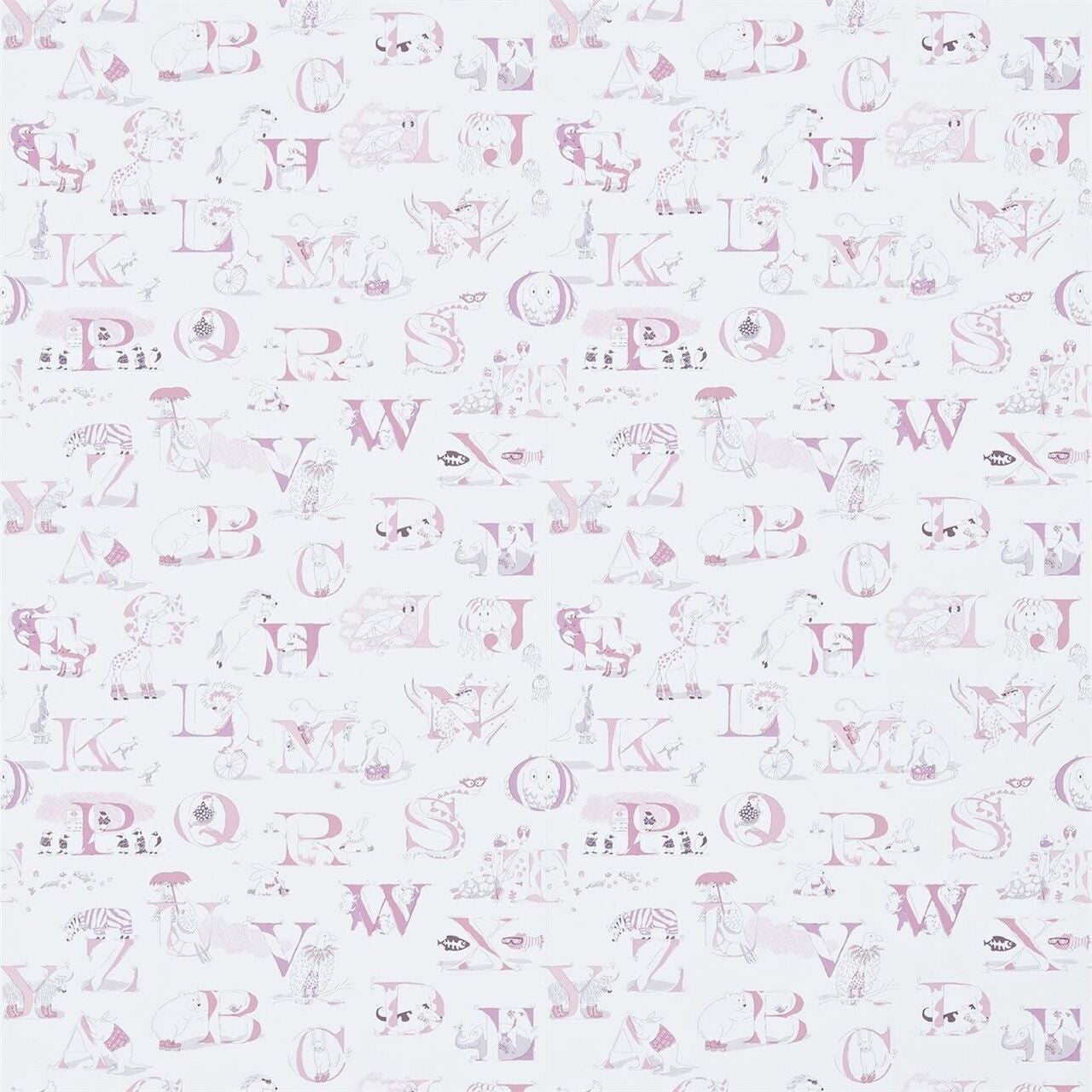 214024 ( DLIT214024 ) Alphabet Zoo Abracazoo Wallpaper by Sanderson