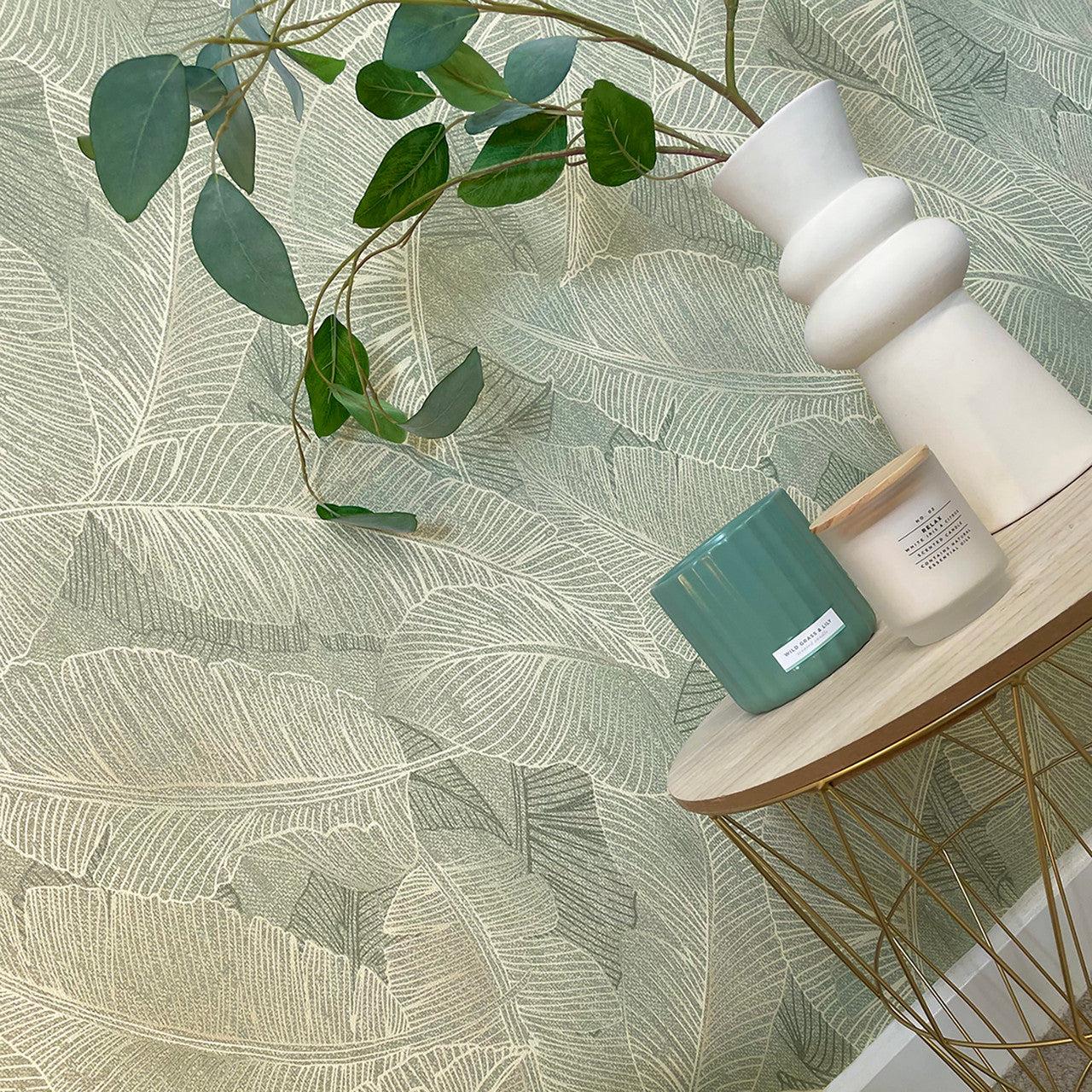 2140 Anaya Leaf Green Wallpaper by Belgravia