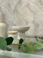 2142 Anaya Leaf Grey Wallpaper by Belgravia