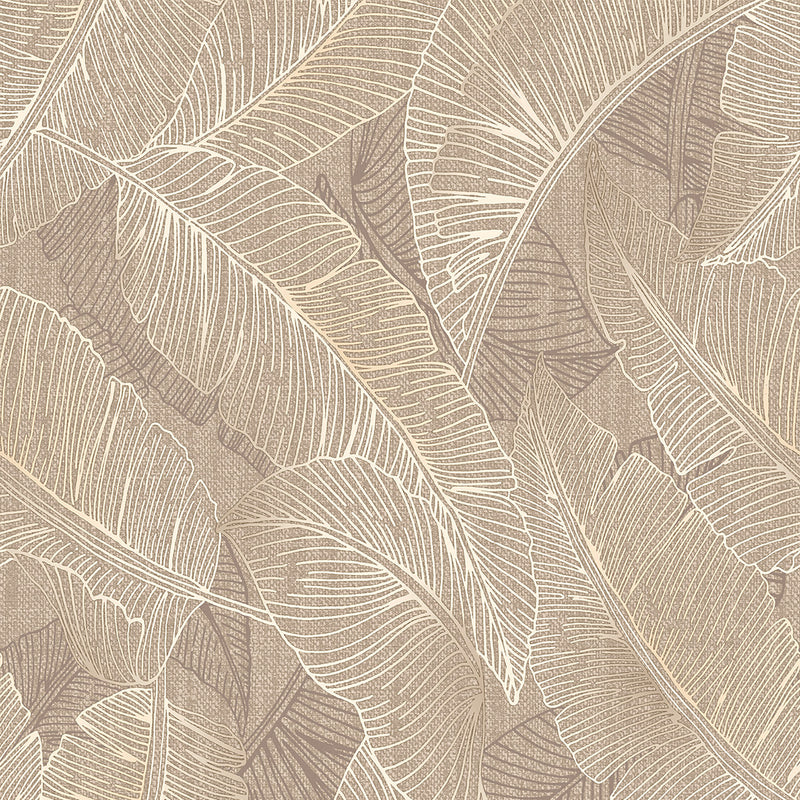 2143 Anaya Leaf Taupe Wallpaper by Belgravia