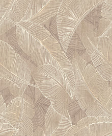 2143 Anaya Leaf Taupe Wallpaper by Belgravia