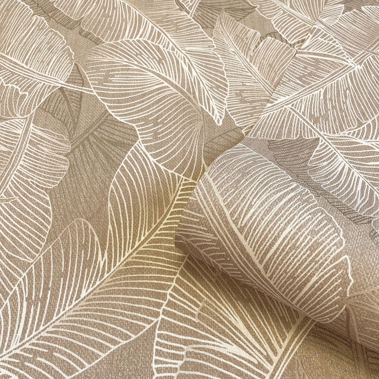 2143 Anaya Leaf Taupe Wallpaper by Belgravia