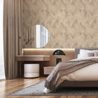 2143 Anaya Leaf Taupe Wallpaper by Belgravia
