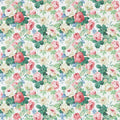 Chelsea White and Pink Wallpaper by Sanderson
