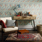 214719 Arbutus Morris & Friends Thyme and Coral Wallpaper by Morris & Co
